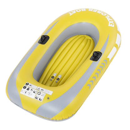 Heavy Duty Inflatable Canoe – Thickened 2-Person Rowing Kayak, Wear-Resistant Inflatable Boat