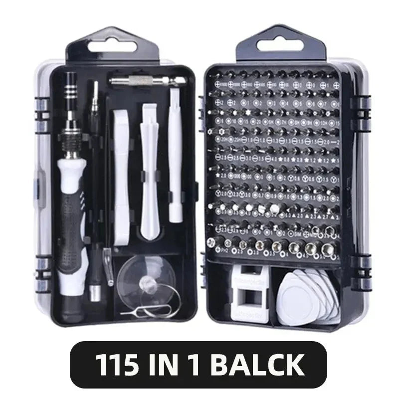 115/117-in-1 Precision Screwdriver Set – Magnetic Hex Bits Hand Tool Kit for iPhone, Xiaomi, Mac & PC Repair