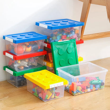 Stackable Kids Building Block Storage Box – Toy Organizer & Container for Books, Stationery, Snacks & Sundries