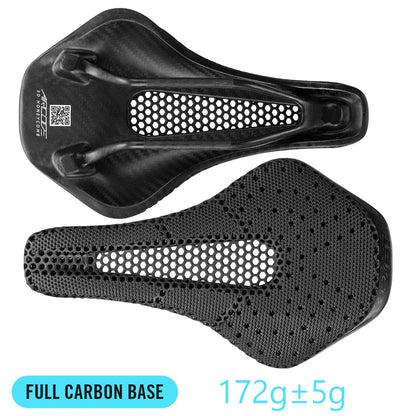 RYET 3D Printed Bike Saddle – Ultralight Carbon Fiber Hollow Seat for MTB, Gravel & Road Cycling Comfort & Breathability