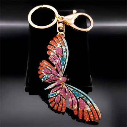 Colorful Crystal Bear Keychain - Rhinestone Alloy Bag Charm, Fashion Key Ring & Jewelry Accessory
