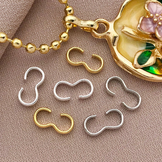 18K Copper-Plated Jewelry Clasps - 10/20pcs Thick Open Buckles for DIY Bracelet Making Accessories