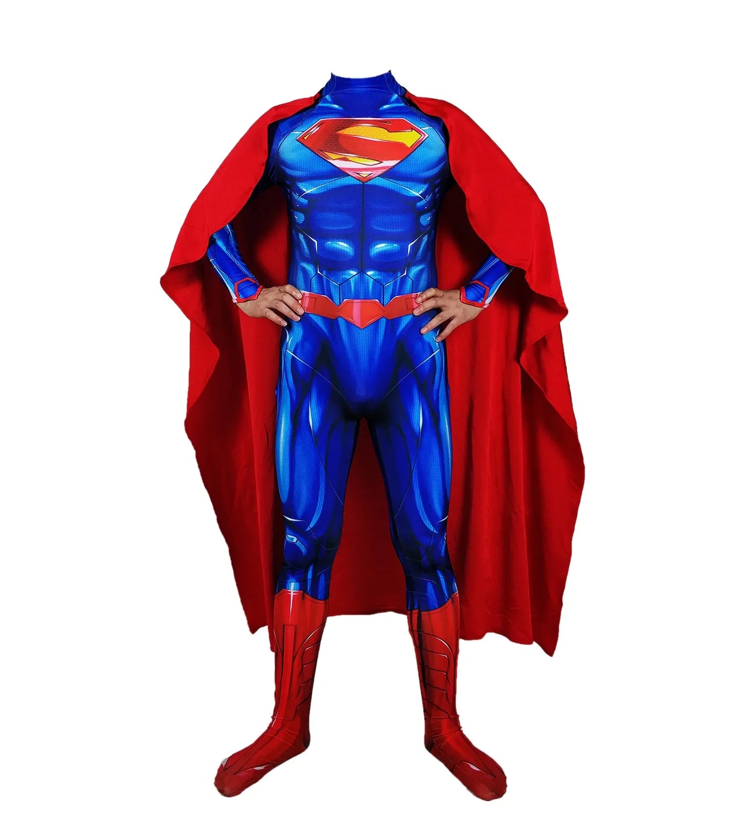 Adults "Man of Steel" Cosplay Costume – Superhero Zentai Bodysuit Jumpsuit for Halloween & Parties