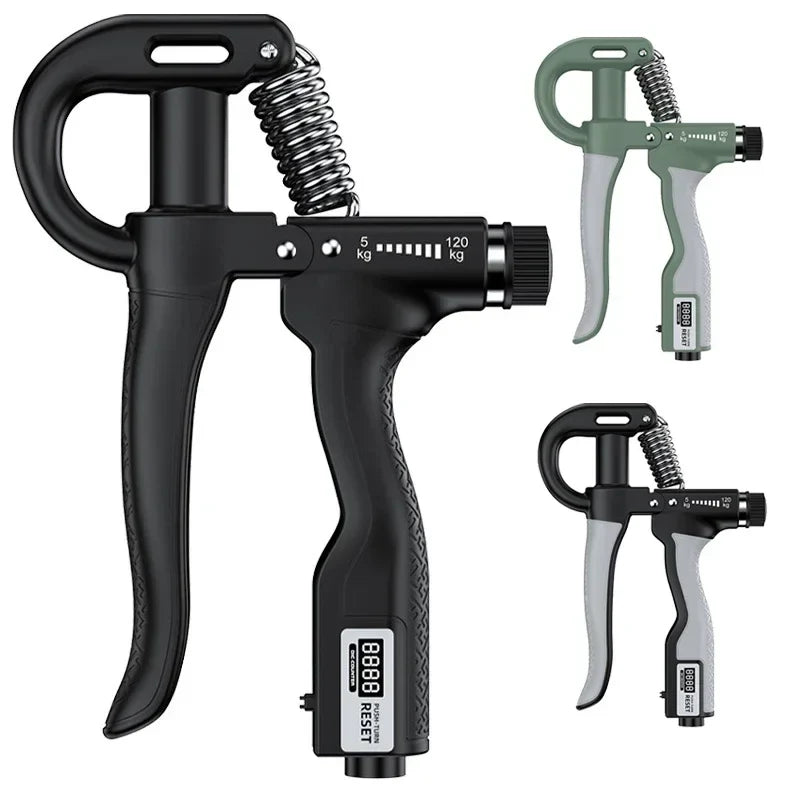 Adjustable Hand Grip Strengthener - 5-120kg Steel Spring Finger Expander Wrist & Forearm Trainer for Fitness Exercise