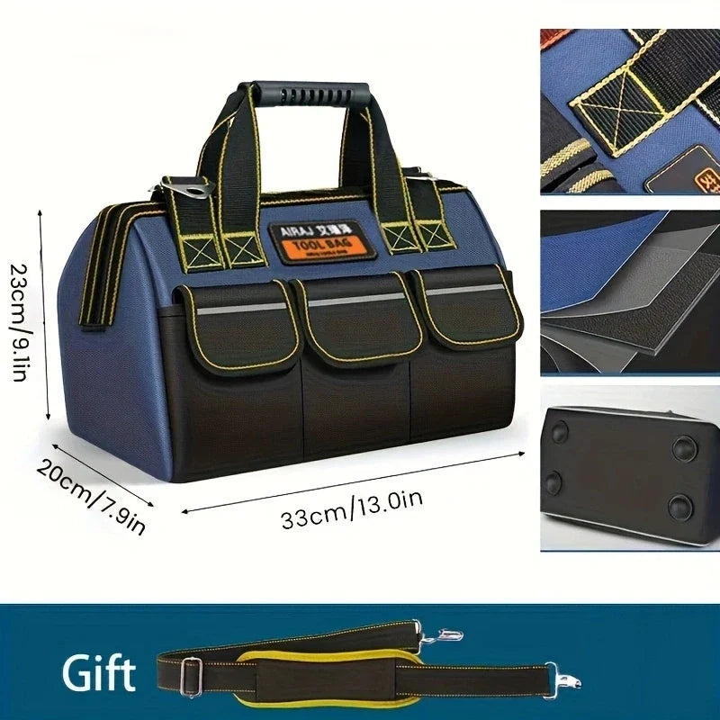 AIRAJ Multifunctional Tool Bag - 1680D Oxford Waterproof Electrician Storage Organizer