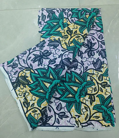 100% Cotton Ankara Wax Fabric - High Quality Soft Real Dutch Pagne Print for Dresses & Sewing