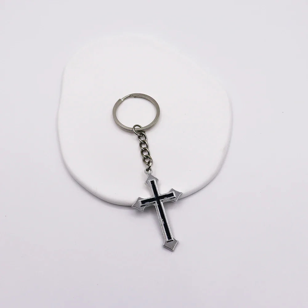 Classic Cross Keychain - Fashion Car Key Ring Pendant & Bag Jewelry Accessory