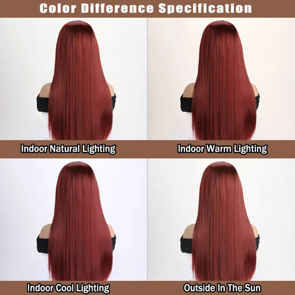 26" Long Straight Synthetic Wig – Fashion Color Wig for Women, Daily Wear, Halloween Costume, Party & Cosplay