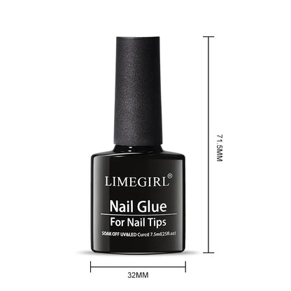Limegirl 7.5ml UV Nail Glue Gel – Strong Multi-Function Gel for False Nails, Manicure, Hybrid Gellac Polish