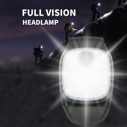 LED Clip Safety Light - USB Rechargeable Running Lamp with 4 Modes for Night Jogging, Hiking & Fishing