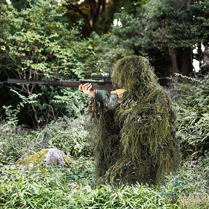 JOAXOR 3D Ghillie Suit - Leafy Woodland Camouflage Hunting Suit for Men, Outdoor Stealth & Tactical Gear