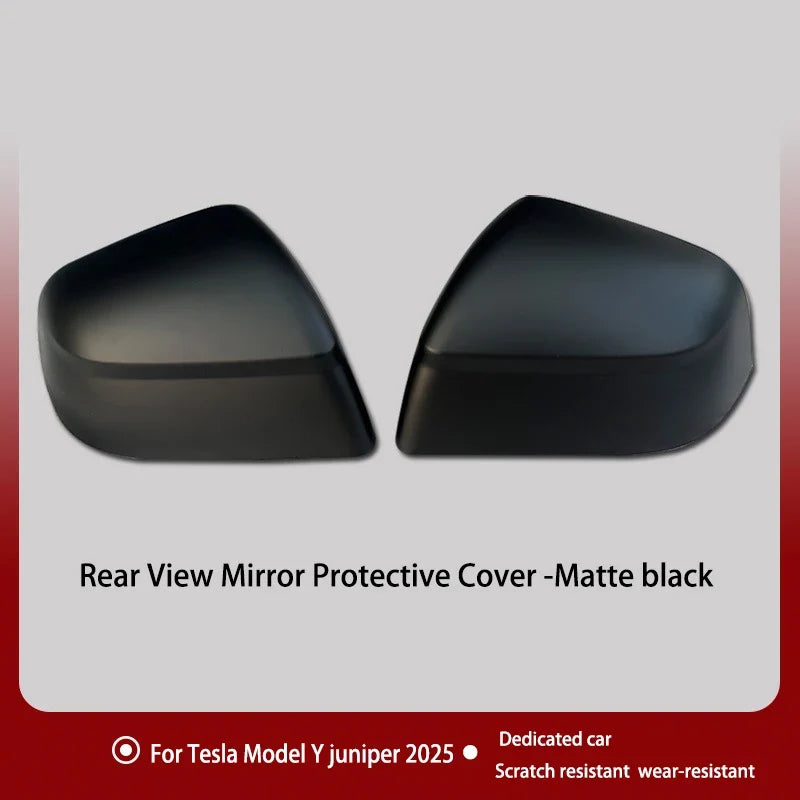 Carbon Fiber Side Mirror Covers - Tesla Model Y Juniper 2025 ABS Rearview Mirror Exterior Accessories