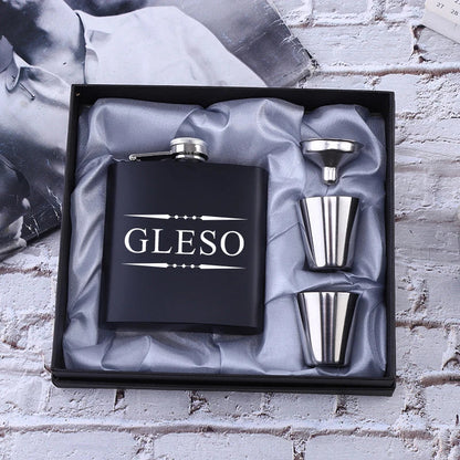 Personalized 6oz Stainless Steel Hip Flask – Engraved Christmas, Birthday, Valentine's Day Gift, Custom Logo for Wedding Favors   2/2