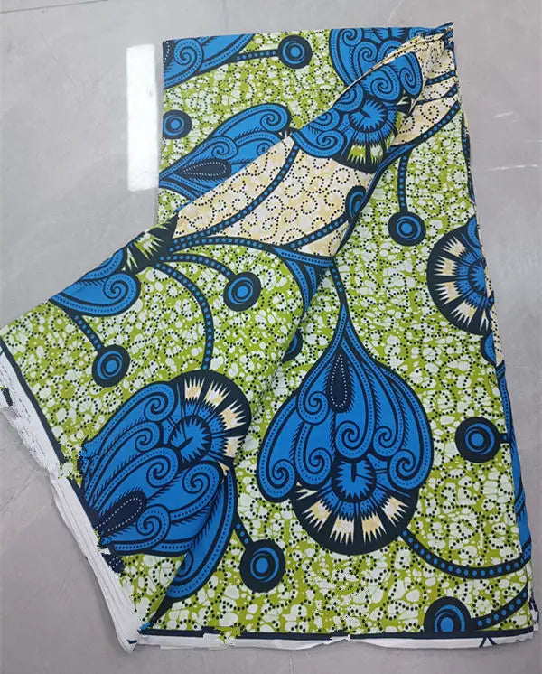 100% Cotton Ankara Wax Fabric - High Quality Soft Real Dutch Pagne Print for Dresses & Sewing