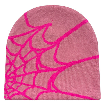 Y2K Spider Web Knit Hat - Unisex Outdoor Sports Fashion Beanie for Men & Women