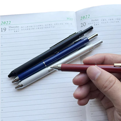 Metal 4-in-1 Multicolor Pen — Gravity Sensor Ballpoint with 3 Colors + 1 Mechanical Pencil, Office and School Stationery Gift