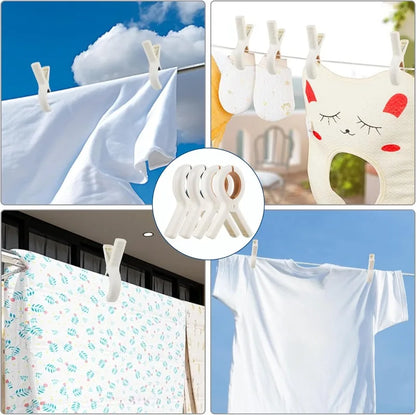 Heavy Duty Plastic Clothes Pins - Windproof Laundry Clips for Towels, Blankets, Coats & Quilts