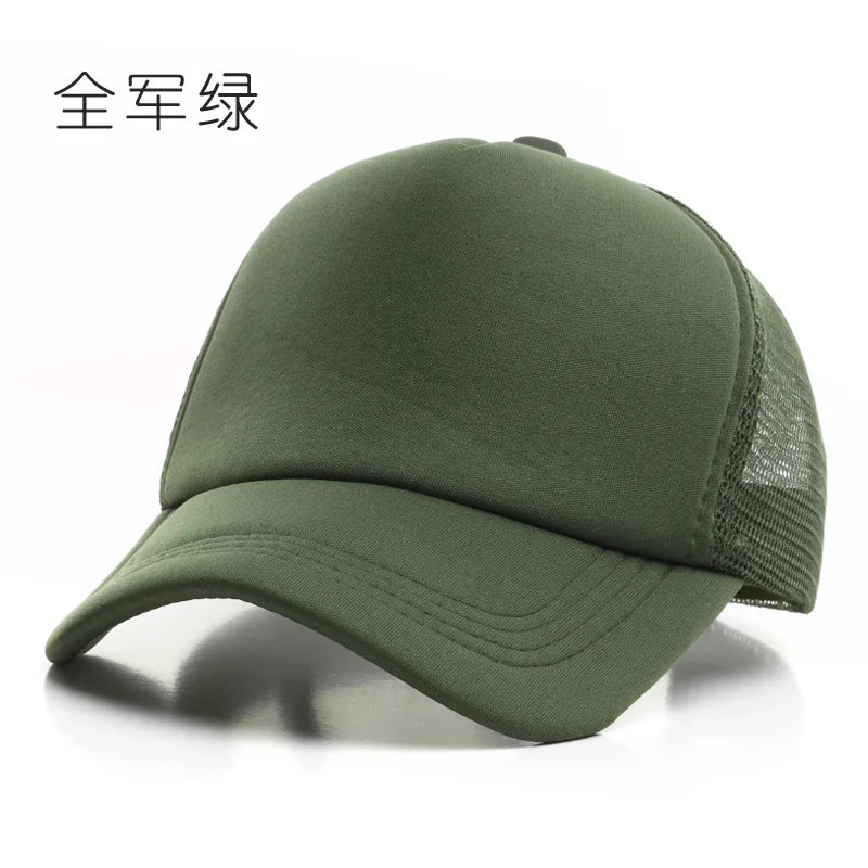 Custom Logo Mesh Trucker Cap - 5 Panel Snapback Baseball Hat for Men & Women Summer Sports Sun Hat