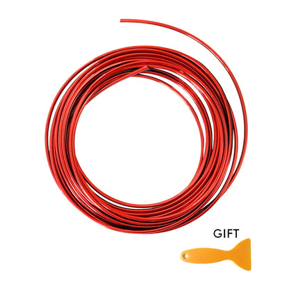 Car Interior PVC Trim Strip – 1M/3M/5M Red Decorative Moulding for Styling & Decoration