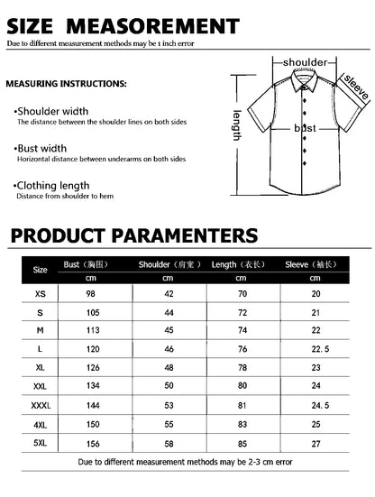 Men’s 3D Linen Hawaiian Shirt - Vintage Short Sleeve Casual Beach Shirt for Summer