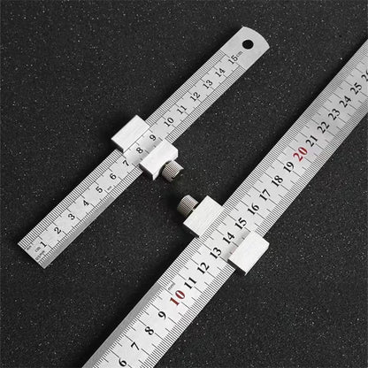 Swenson Metal Carpenter Square: Precision Woodworking Tools with Steel Ruler, Limit Block, and Marking Gauge for Accurate Positioning