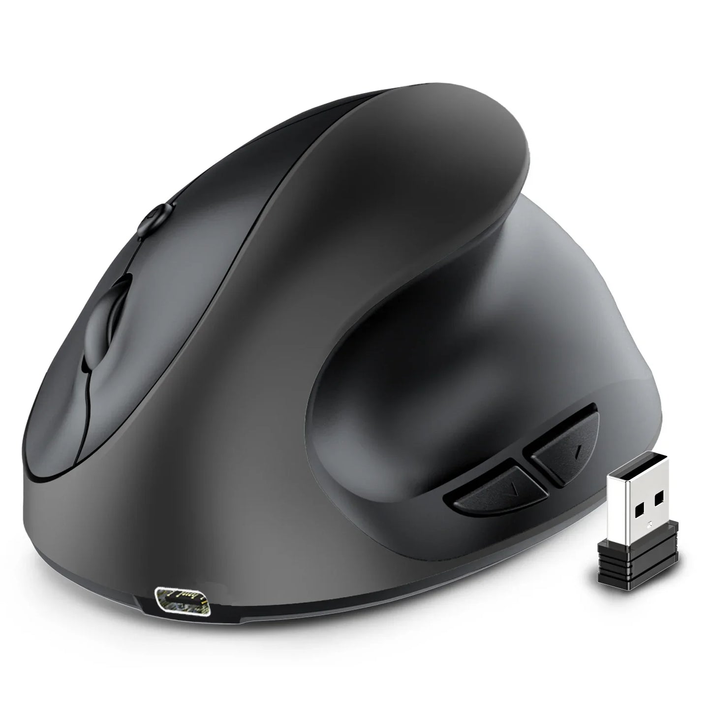 JOMAA Rechargeable Vertical Wireless Mouse – Ergonomic Right-Hand 2.4G USB Gaming & Laptop Mouse