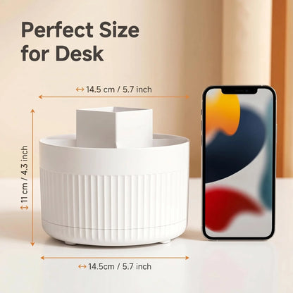 360° Rotating Pen Organizer - 5 Slot Plastic Desk Holder for Office, School & Art Supplies