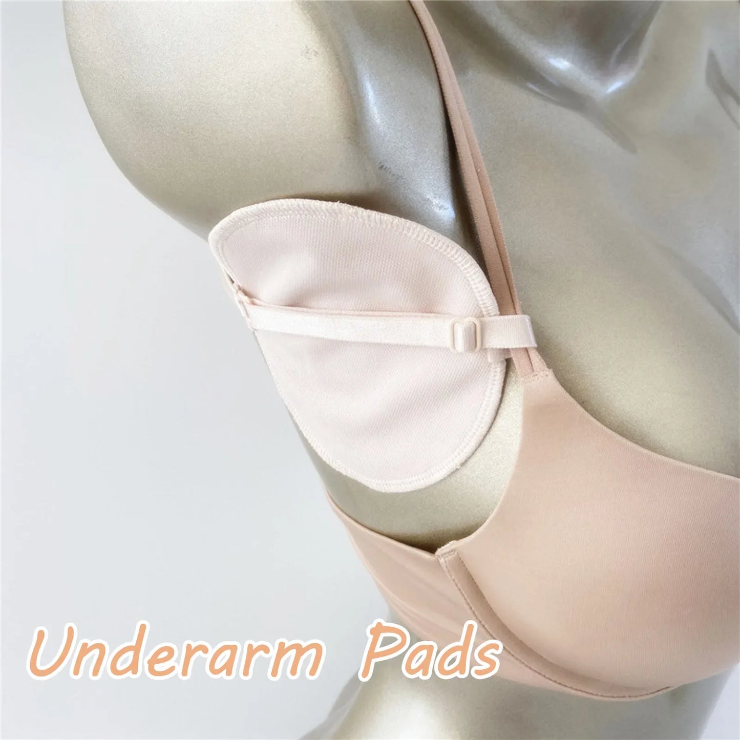 2pcs Reusable Underarm Pads – Breathable Cotton Sweat Pads for Women & Men, Adjustable Armpit Protection