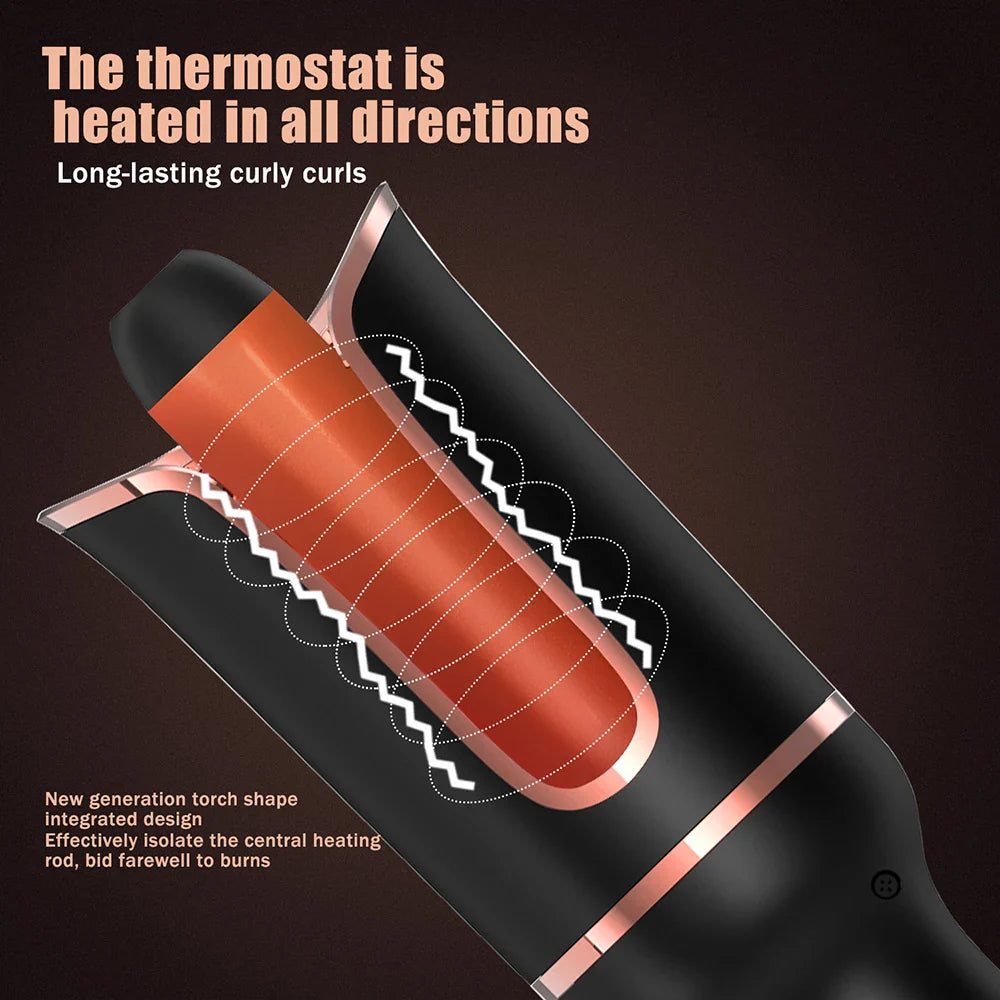 Automatic Hair Curler | Ceramic Rotating Air Curling Iron | Air Spin Wand Styler Curl Machine for Magic Curls