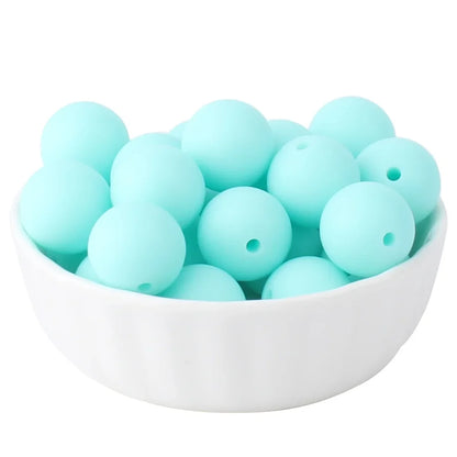 15mm Silicone Beads Set - Colorful Loose Beads for DIY Keychains, Jewelry & Beaded Pen Crafts