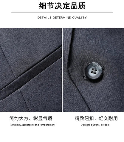 2024 Men's 3-Piece Suit Set – Blazer, Vest & Trousers | Formal Business & Wedding Outfit M-6XL