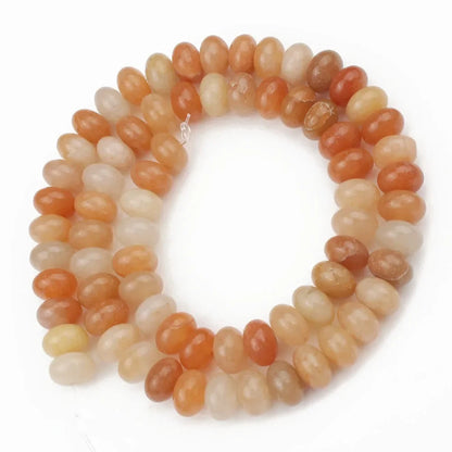 Natural Stone Rondelle Beads - 5x8mm Tourmaline, Citrine & Quartz Loose Beads for DIY Bracelets