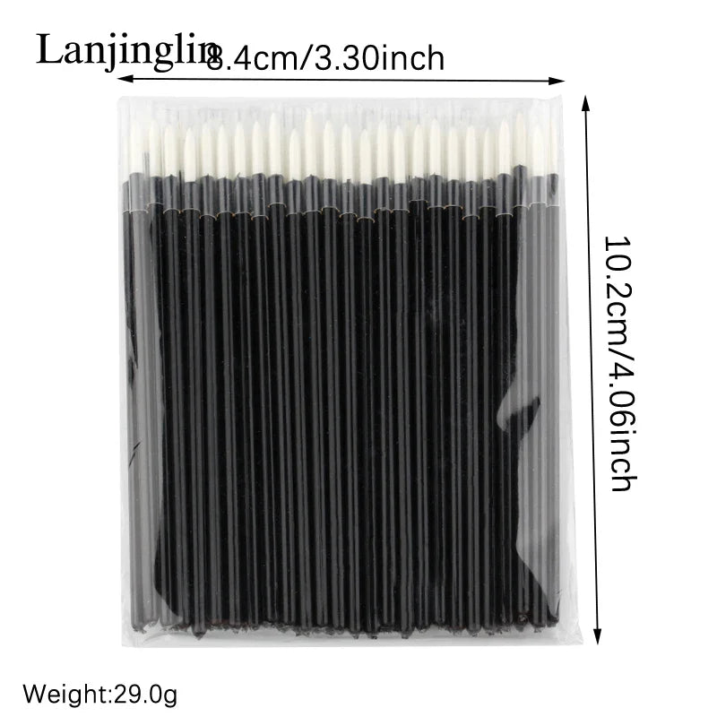 50Pcs Disposable Eyeliner Makeup Brushes - Eye Shadow & Eyeliner Wands for Lash Extensions and Beauty Tools