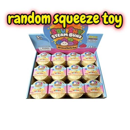 Colorful Dumpling Squishy Toy - Blind Box Stress Relief Squeeze Toy for Anxiety Relaxation and Fun