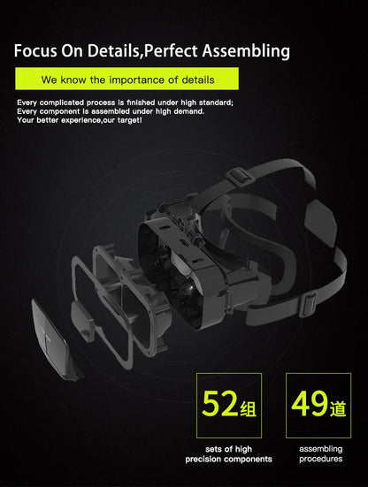 VR Glasses Virtual Reality Headset – 3D Lenses Smart Goggles for Smartphones, Mobile Game Accessory