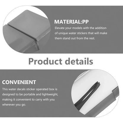 Joystar Model Water Decal Box - DIY Model Craft Sticker Moisturizing & Decal Application Tool