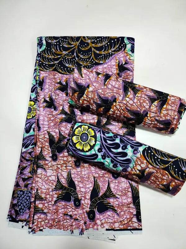 100% Cotton African Wax Print Fabric - High Quality Ankara Fabric 6 Yards