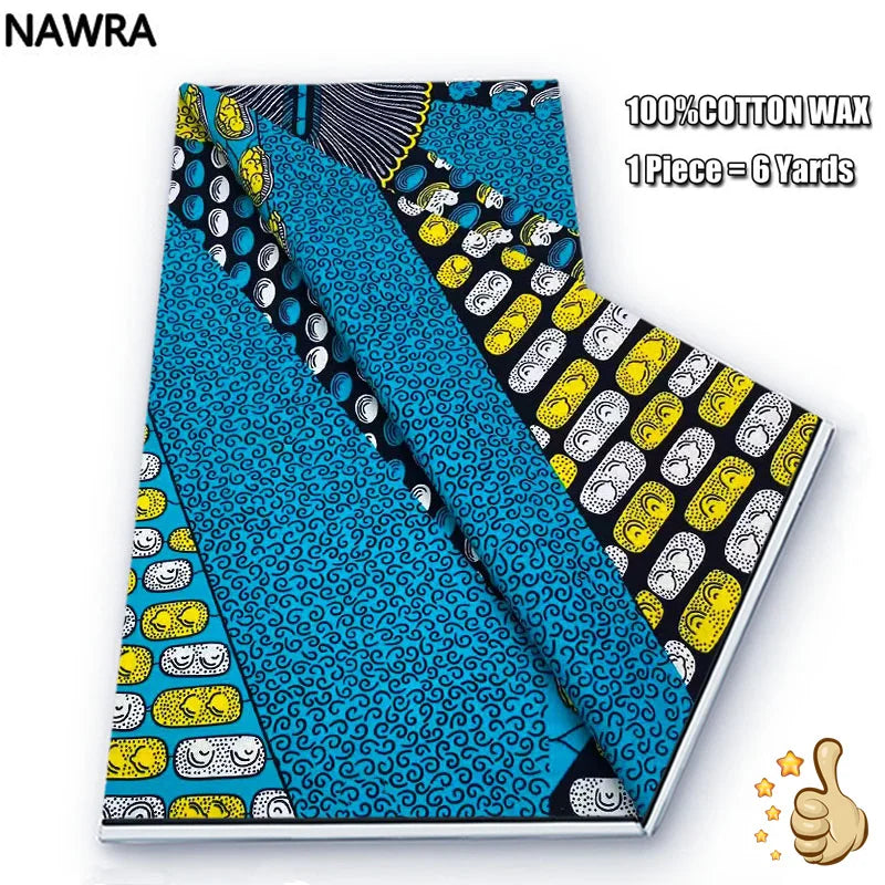 Original 100% Cotton African Wax Print Fabric - Soft Ankara Batik DIY Pagne