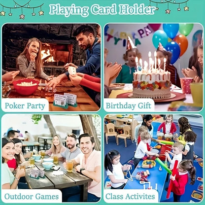 Expandable 3-Layer Card Holder - Upgraded Plastic Playing Card Stand for Carnival Games and Easy Organization