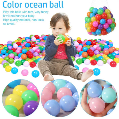 100PCS Colorful Soft Outdoor Water Balls – Pool & Ocean Wave Balls for Kids, Baby Toys, Eco-Friendly Stress Relief Air Balloons