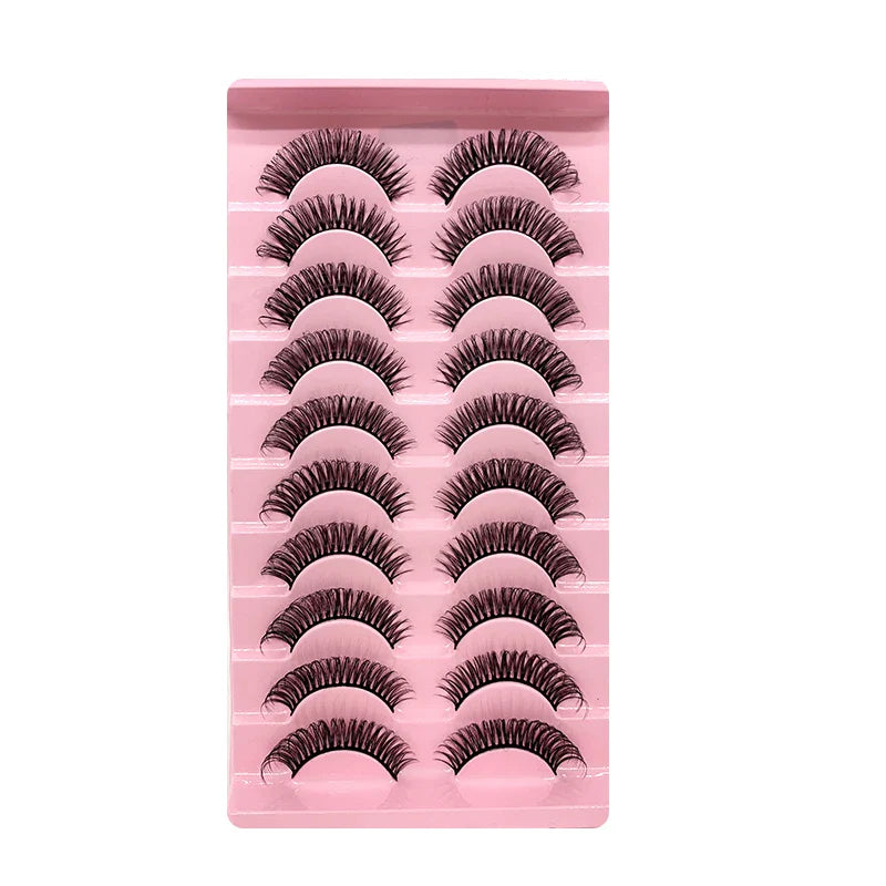 2/10 Pairs 3D Mink Russian Strip False Eyelashes – Dramatic Fake Lash Extensions for Makeup