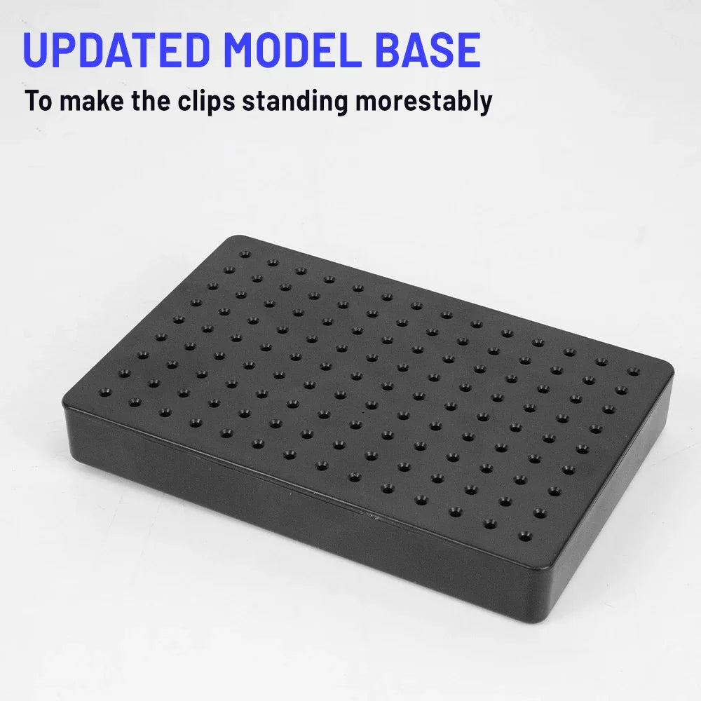 Model Painting Stand Base Holder with 20 Magnetic Alligator Clips & Flexible Sticks Set for Airbrush Crafting