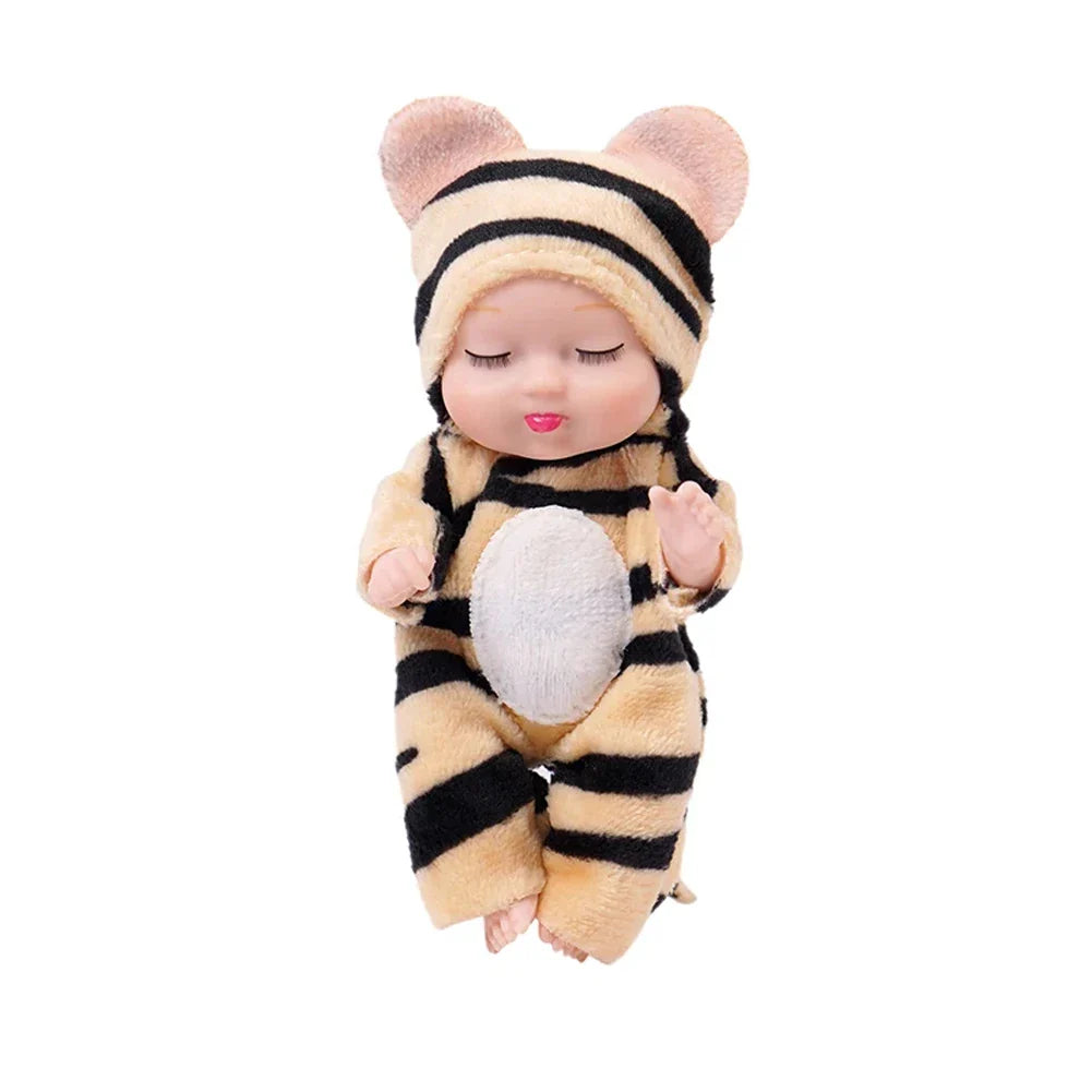 6-Piece Reborn Doll Kit – Mini Princess Sleeping Baby Dolls with Clothes & Accessories, Birthday Gift for Kids