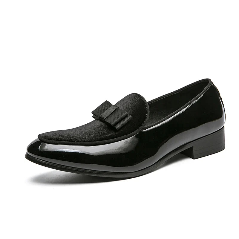 Men’s Patent Leather Oxford Shoes - Luxury Italian-Style Groom and Wedding Dress Shoes Size 48