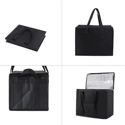 Portable Insulated Cooler Bag — Folding Zipper Picnic Bag for Outdoor Camping, BBQ, Travel & Catering