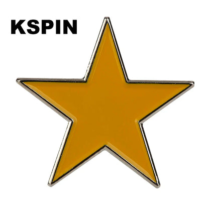 Baby Blue Metal Star Lapel Pin Brooch – Colorful Enamel Star Badge Accessories for Jackets, Bags & Fashion Outfit Decor