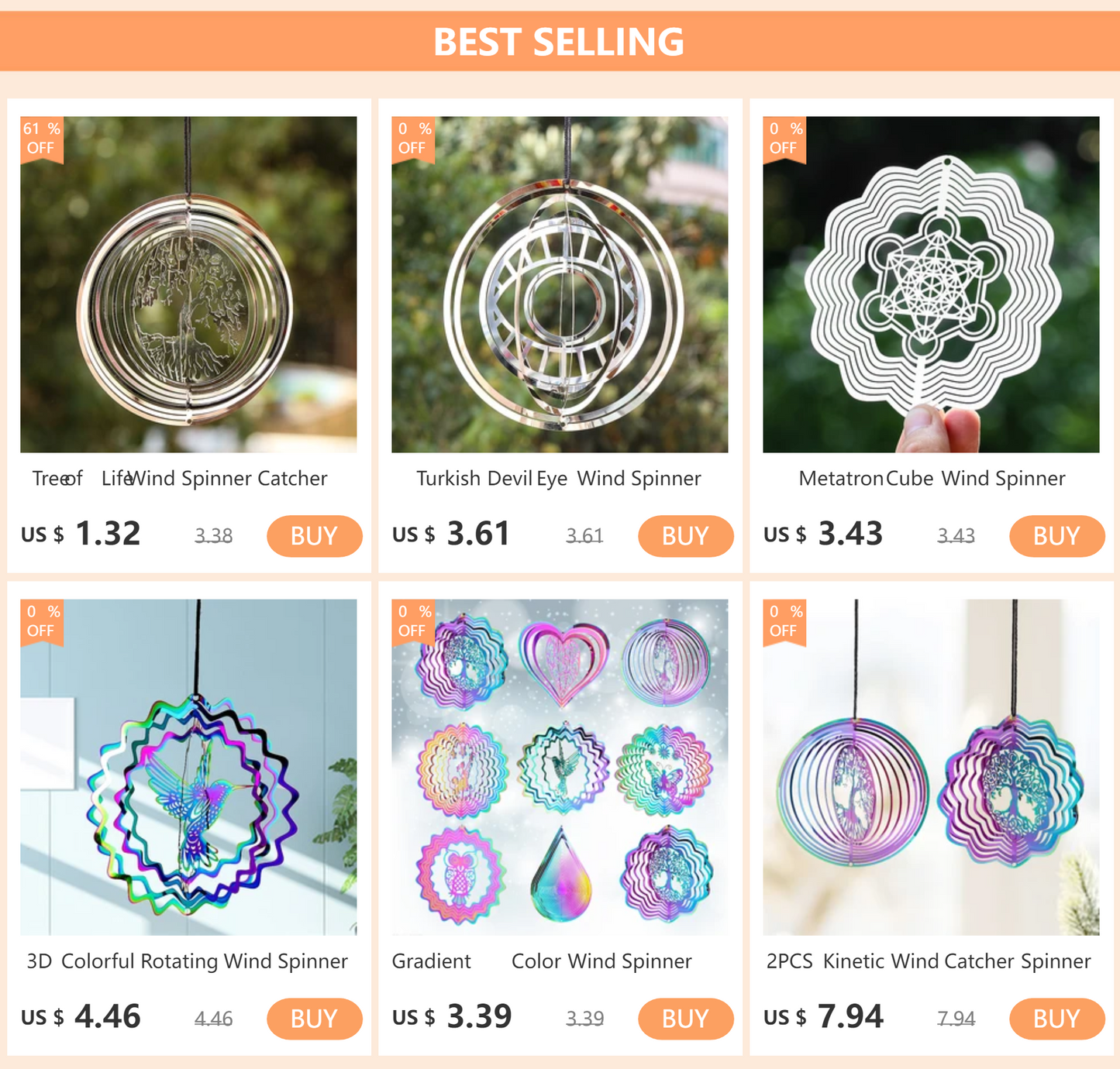 Tree of Life Wind Spinner with Gradient Spiral Tail – Hanging Garden Decor with Gazing Ball & Wind Chime Effect