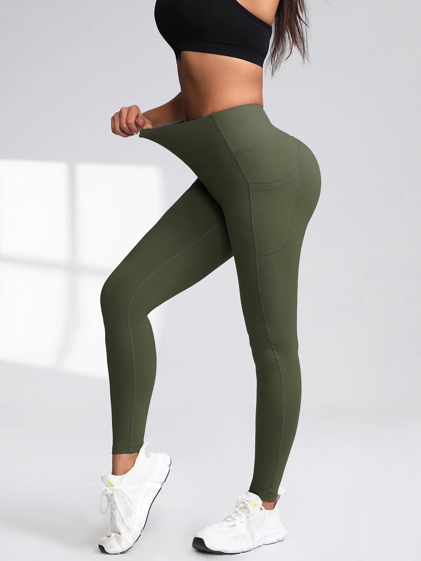 CHRLEISURE 2.0 Gym Leggings for Women – High-Waisted Fitness Activewear with Pockets for Running & Outdoors
