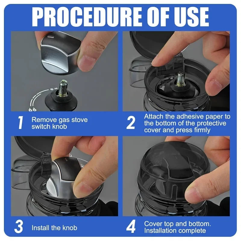 Child Safety Stove Knob Covers - Universal Plastic Gas Oven Lock Protectors (2, 4 or 8 Pack)