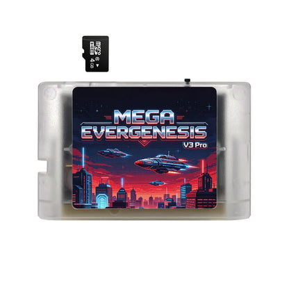 Mega EverDrive V3 Pro Game Cartridge - 3000-in-1 Flash Card for Sega Genesis Mega Drive with 4GB TF Card